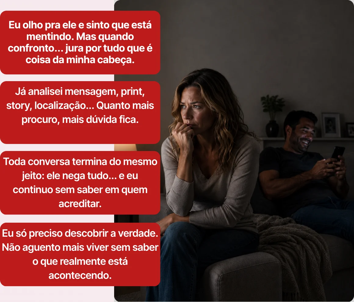 Pensamentos de quem suspeita de traição